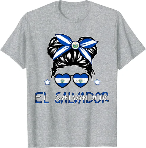 Miniatura 38 de Camiseta de El Salvador para Niñas Bandera Patrimonio Hispano Salvadoreño
