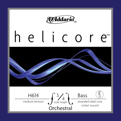 Miniatura 20 de D'Addario Helicore Orchestral Bass Single A String, escala 3/4, tensión media