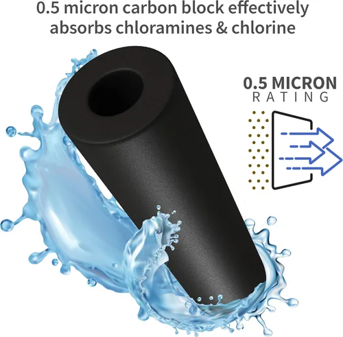 Miniatura 3 de AQUATICLIFE Carbon Plus Filtro de agua de bloque de carbono de 10 pulgadas Cartucho de reducción de cloramina para ósmosis inversa Desionización