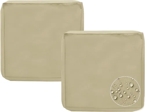 Miniatura 29 de Sqodok - Fundas para cojines de patio de 18 x 18, fundas impermeables para cojines de exterior de repuesto, 2 unidades, fundas para asientos