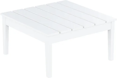 Miniatura 19 de WestinTrends Ashore - Mesa de centro para exteriores, 32 pulgadas para todo tipo de clima, de madera de polietileno Adirondack, mesa auxiliar Teca