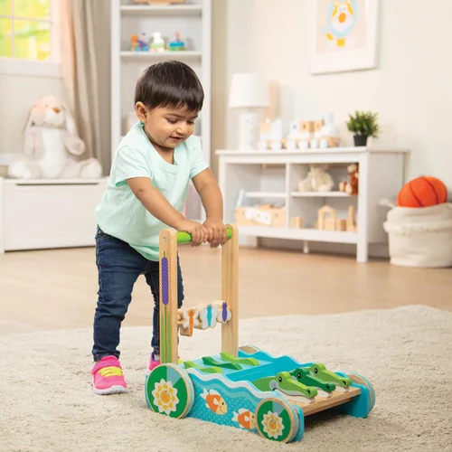 Miniatura 3 de Melissa & Doug - Juguete con patrón de bloques y tablas, juguete clásico, Azul claro