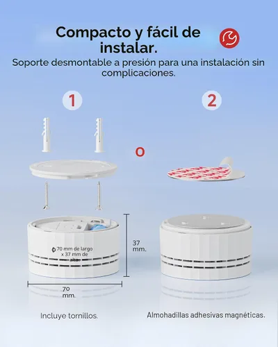 Miniatura 8 de Heiman Detectores de humo, alarmas de humo fotoeléctricas interconectadas inalámbricas que funcionan con baterías, certificado Ul 217 10º, mini