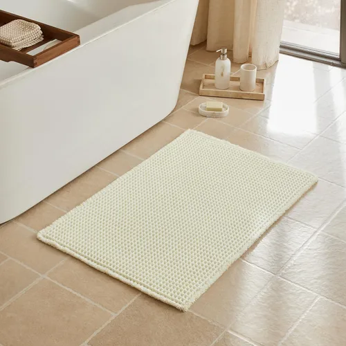 Miniatura 82 de Triohero Tapete de baño con diseño de gofre, tapete de baño pequeño y bohemio, antideslizante, lavable, ultra suave, súper absorbente, de secado