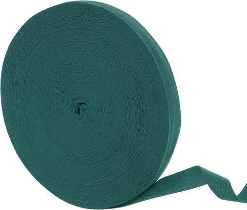 Miniatura 43 de uxcell Cinta de sarga de algodón de 50 yardas, cinta de espiga de 3/8 pulgadas para coser ropa, manualidades (azul)