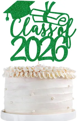 Miniatura 13 de Gold Class of 2025 - Decoración para tartas de graduación con purpurina para la clase de 2025, suministros de fiesta de graduación – Graduados