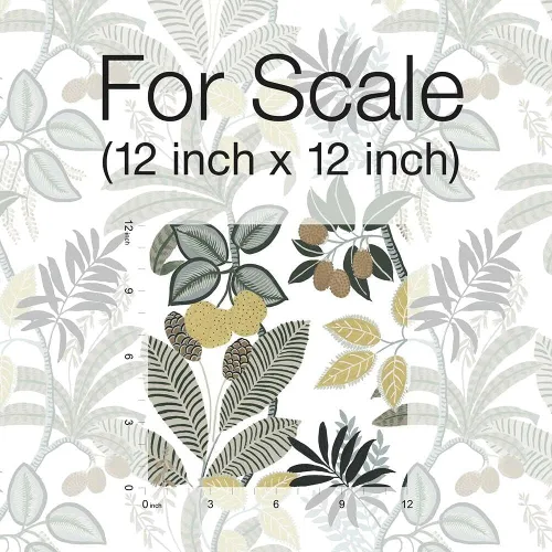 Miniatura 7 de RoomMates RMK11578RL Papel tapiz autoadhesivo Funky Jungle gris y amarillo