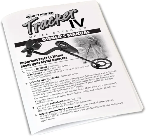Miniatura 19 de Detector de metales Bounty Hunter TK4 Tracker IV con bobina impermeable de 8 pulgadas y localizador de metales, manual, negro y bolsa de transporte