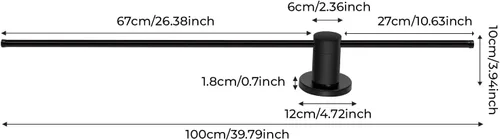 Miniatura 2 de Lámpara de pared LED moderna de 39 pulgadas y 20 W de largo, impermeable, IP65, blanco cálido, tira larga, apliques de montaje en pared, para sala