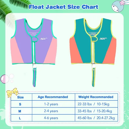 Miniatura 4 de Chaleco de natación para niños pequeños Chalecos flotadores para niños y niñas Chaqueta de natación con flotador Traje de baño con flotabilidad