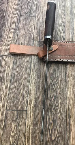 Miniatura 7 de RG-22 Cuchillo de caza hecho a mano de acero de Damasco de 13.5 pulgadas - Mango de madera exótica Marindi