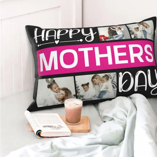 Miniatura 2 de Funda de almohada personalizada para el día de la madre, funda de almohada personalizada con collage de fotos, funda de almohada para el día