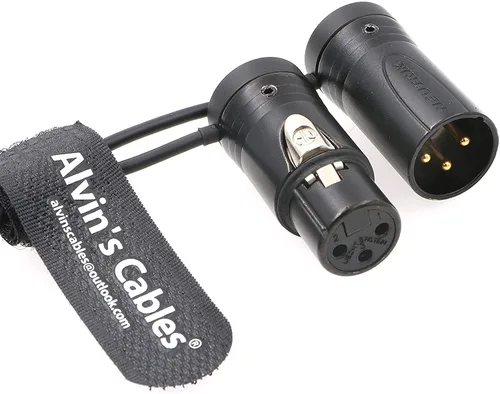Miniatura 3 de Alvin's Cables Cable XLR macho a hembra de 3 pines de perfil bajo conector original de micrófono equilibrado cable de audio Sommer SOD-14