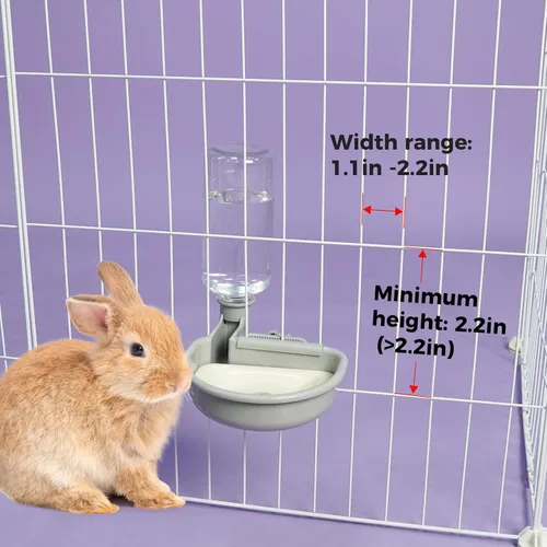 Miniatura 3 de Vannon Botella de agua para mascotas de 16oz, dispensador de tazón de agua por gravedad para jaula, dispensador de agua anti-desbordamiento