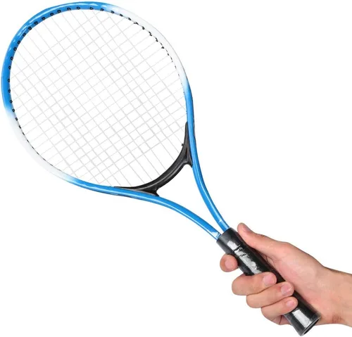 Miniatura 4 de 1 par de raquetas de tenis para jóvenes, raqueta de práctica para principiantes de 21 pulgadas, juego de raqueta de tenis con pelotas y bolsa