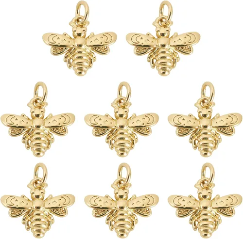 Miniatura 17 de Cheriswelry 10 dijes milagrosos de latón de oro de 18 quilates, circonita cúbica, para madre y maría, ovalados, de 0.51 a 0.79 pulgadas para Virgen