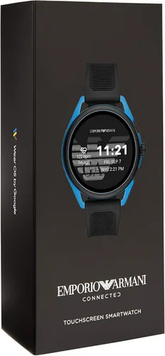 Miniatura 4 de Emporio Armani - Smartwatch 3 con tecnología Wear OS de Google con altavoz frecuencia cardíaca GPS NFC y notificaciones de celular inteligente Negro