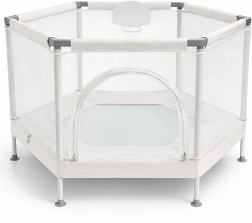 Trampolín para Niños, Trampolín Estético para Interiores y Exteriores para Niños Pequeños con Red de Seguridad, Aro de Baloncesto, Capacidad de 220
