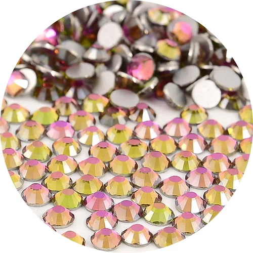 Miniatura 53 de NCB 288 diamantes de imitación de cristal redondos para arte de uñas, con parte trasera plana, para hacer accesorios de bricolaje, zapatos, ropa