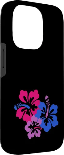 Miniatura 3 de Funda para iPhone 14 Pro Bisexual Bi Pride Sutil Hibiscus Flower Hawaii LGBT LGBTQ