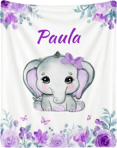 Miniatura 23 de Manta personalizada con nombre para adolescentes, niñas, niños, mantas de bebé personalizadas de franela ultra suave y acogedora, manta con nombre