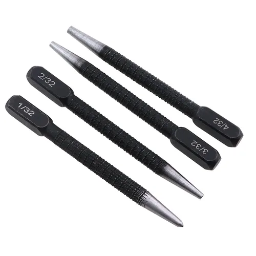 Miniatura 5 de 1 Unidades de acero de alto carbono antideslizante automático centro punzón centro punzón centro metal herramienta de marcado de madera 1/32 2/32