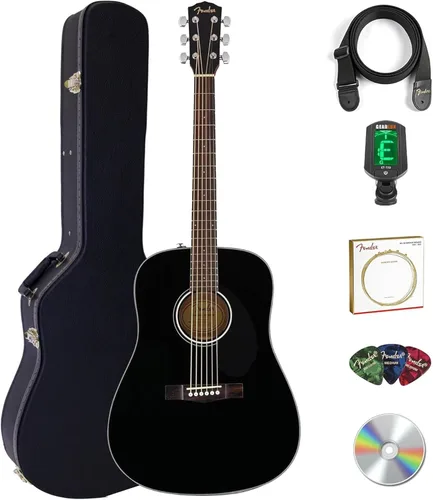 Miniatura 13 de Conjuntos de guitarras acústicas Fender CD-60. Negro