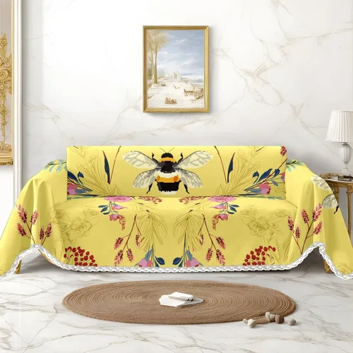 Miniatura 9 de Funda de sofá con estampado floral, fundas de sofá para sillón, funda resistente a las manchas, protector universal de muebles