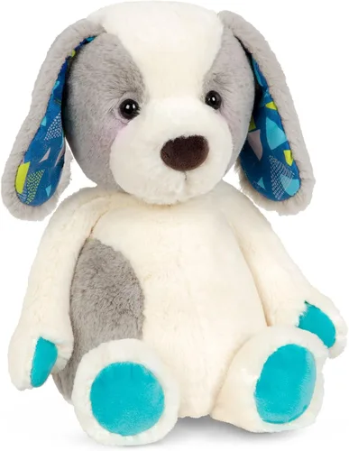 Miniatura 11 de B. toys – Conejo de peluche de 30 cm suave y mullido lavable – Tonos felices – Conejo Peppy Mint – 0 meses+ Conejito gris hielo