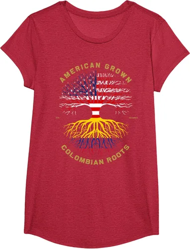 Miniatura 42 de Camiseta de regalo con la bandera de Estados Unidos con árbol de raíces colombianas