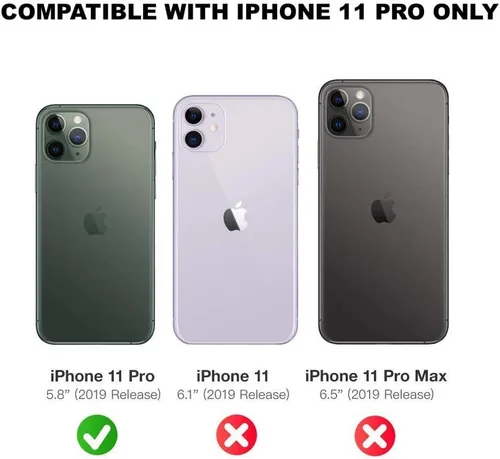 Miniatura 5 de Funda de flores para iPhone 11 Pro (5.8 pulgadas), patrón floral transparente y delgado, diseño femenino ultrafino, a prueba de golpes, parte