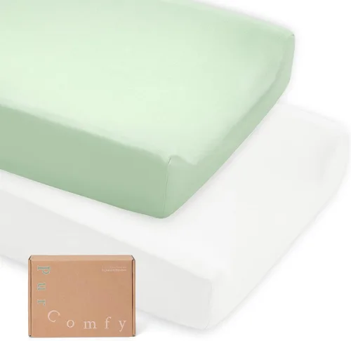 Miniatura 4 de Sábanas bajeras supersuaves para moisés, sábanas de viscosa de bambú de alta calidad, hipoalergénicas, transpirables, para moisés, almohadilla