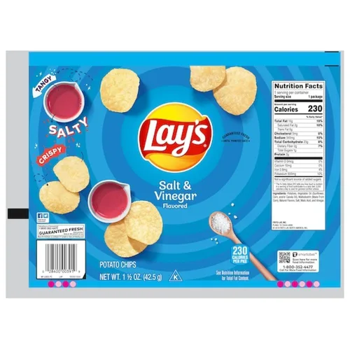 Miniatura 3 de Lay's Papas fritas, sal y vinagre, bolsas grandes de 1.5 onzas (paquete de 64)
