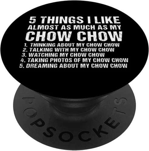 Miniatura 6 de Dog 5 Things I Like Almost As Much As My Chow Chow PopSockets MagSafe PopGrip for iPhone