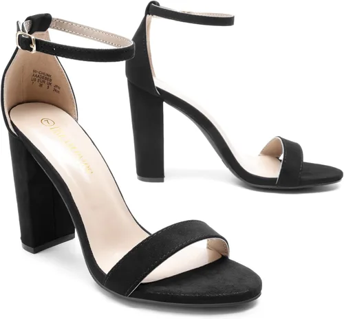 Miniatura 3 de DREAM PAIRS - Sandalias de tacón alto y grueso para mujer