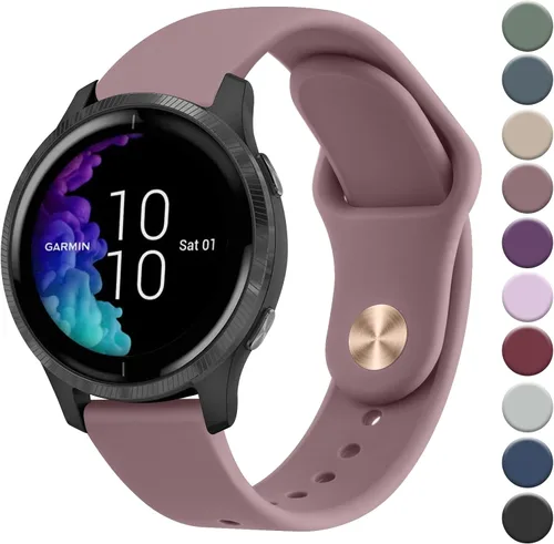 Miniatura 13 de Vanjua Bandas compatibles con Garmin Venu 2 Plus, Venu Sq, Venu y Vivoactive 3, correa de repuesto deportiva de silicona suave para Garmin Vivomove