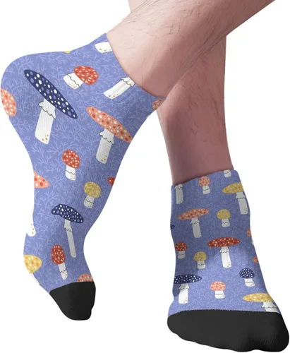 devor Mens Athletic Socks Dress for Mens Socks No Show Athletic Socks Fashionable Mushrooms Funny Mushrooms Magic Mushrooms Plant Forest Sock