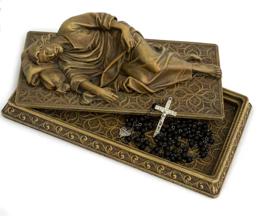 Miniatura 12 de Estatua Católica de San José Durmiendo de BC BUILDCLASSIC, con Base y Estuche, con Halo de Metal, Soporte para Tarjetas de Oración, Regalo Religioso