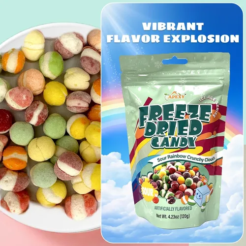 Miniatura 2 de Apexy Caramelos liofilizados – Caramelos de arco iris liofilizados de sabor surtido – Deshidratados, crujientes, coloridos golosinas y aperitivos