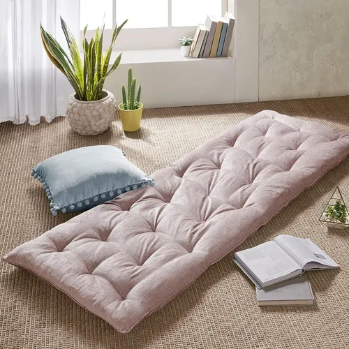 Intelligent Design Edelia Almohada plegable de chenilla de poliéster ligera para el suelo, cojín capitonado para sentarse para meditación, juegos,