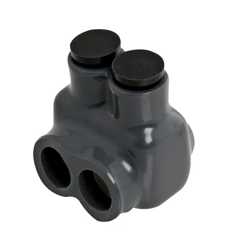 Miniatura 4 de Polaris - Conector aislado gris para conductor de cobre flexible de filamento fino, rango de cables 1-10 AWG y 2-10 AWG, 2 puertos, hexagonal
