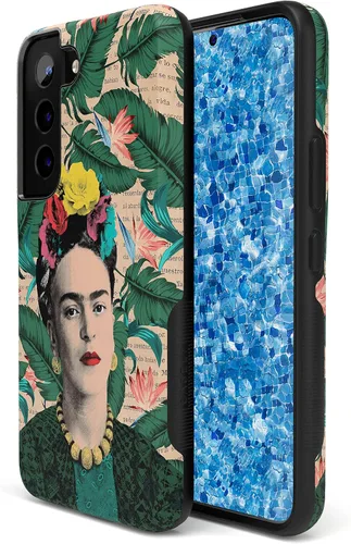 Miniatura 2 de Casely Funda para Galaxy S22 Plus Encuentra tu musa Retrato de Frida Kahlo Diseño protector audaz