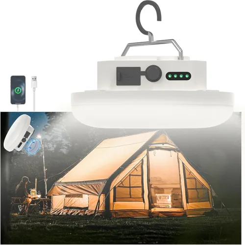 Miniatura 12 de Linterna Colgante LED para Tienda de Campamento Recargable Portátil Impermeable para Exteriores con Alimentación por Batería para Glamping