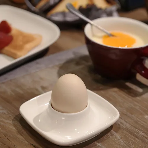Miniatura 8 de Ceramics - Juego de 6 soportes para huevos duros, color blanco