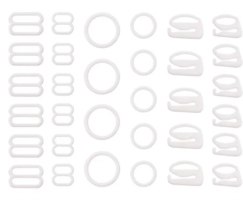 Tupalizy 240 ganchos de correa de sujetador para coser bikini halter traje de baño tops lencería anillos nylon traje de baño clips cierre