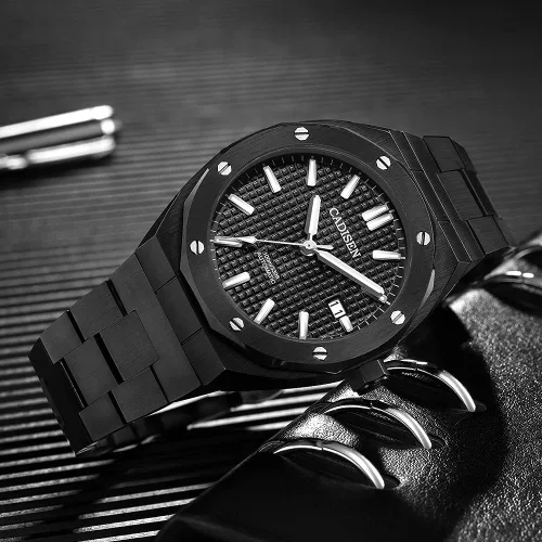 Miniatura 4 de CADISEN Reloj mecánico automático para hombre 3281ft impermeable marca de lujo casual de negocios reloj de pulsera 42mm