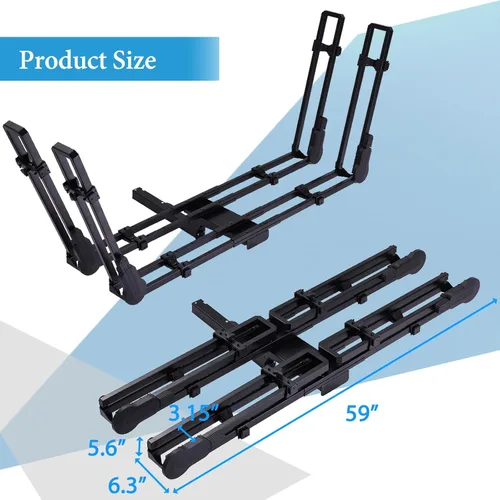 Miniatura 2 de Portabicicletas de Enganche para 2 Bicicletas Portabicicletas Plegable con Montaje de Enganche (Receptor de 2 Pulgadas) Portabicicletas con 2 Brazos