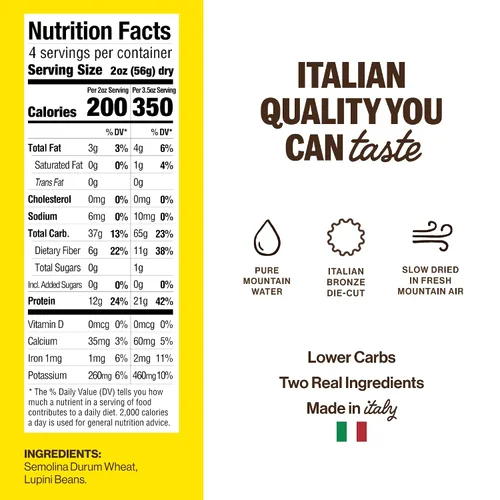 Miniatura 2 de Brami Fusilli, Curly Mac, Pasta de proteína italiana Radiatori Baja en carbohidratos Alta fibra Alto en proteínas Keto Sin OMG Hecho