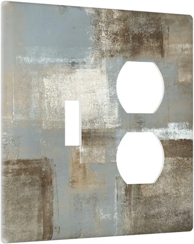 Miniatura 32 de Cubiertas Decorativas para Placas de Interruptor Abstracto Moderno de Mediados de Siglo Arco Boho Sol Dorado Hoja 1 Gang Placa de Pared Cubierta