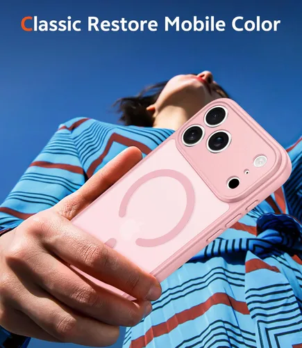 Miniatura 560 de FNTCASE Funda para iPhone 13 Pro-Max: Fundas magnéticas transparentes compatibles con Magsafe Slim anti amarillamiento protección contra caídas